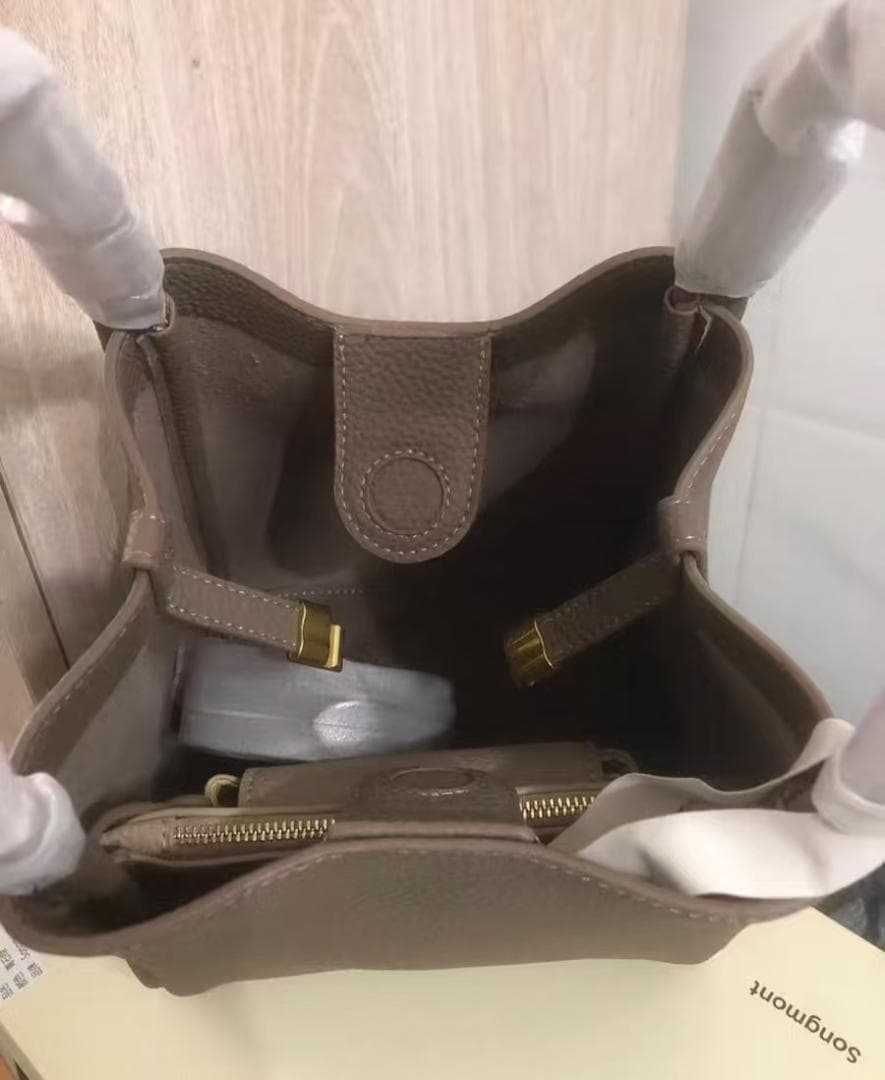 Songmont ブラウン レザー トートバッグ