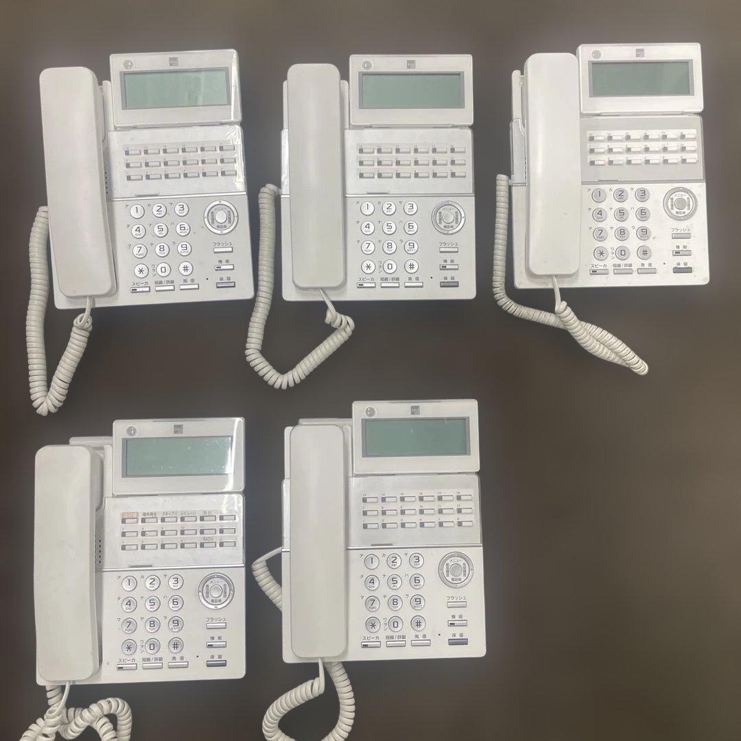 5台　Saxaサクサ ビジネスフォン TD810(W) 18ボタン多機能電話機