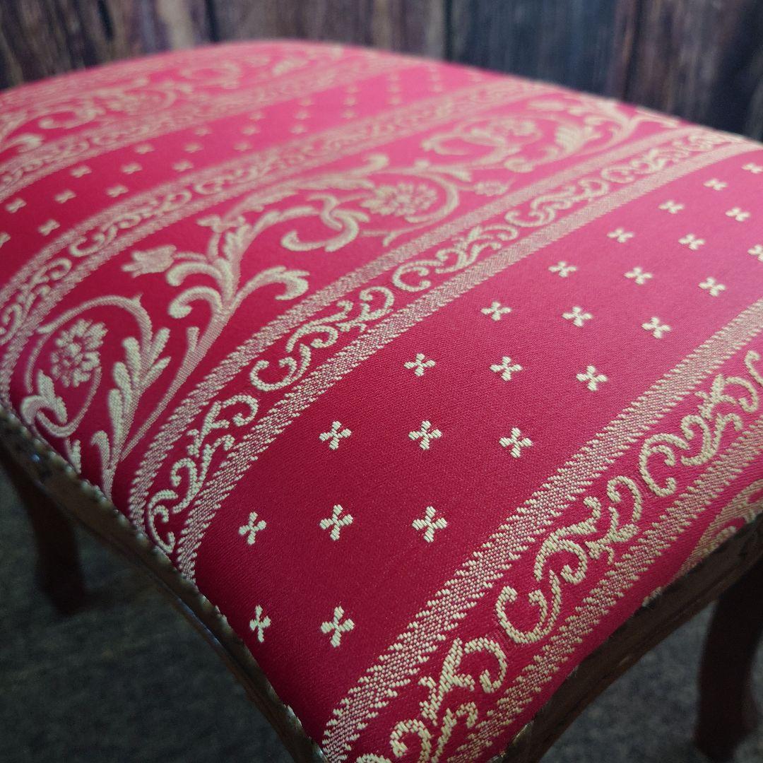 木製スツール 猫脚 ヴィンテージ イタリア製 ロココ調 イタリア製