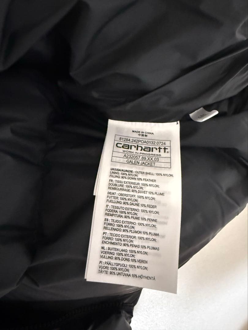 【最終値下げ・早い者勝ち】 カーハート　ダウン　2024年冬モデル