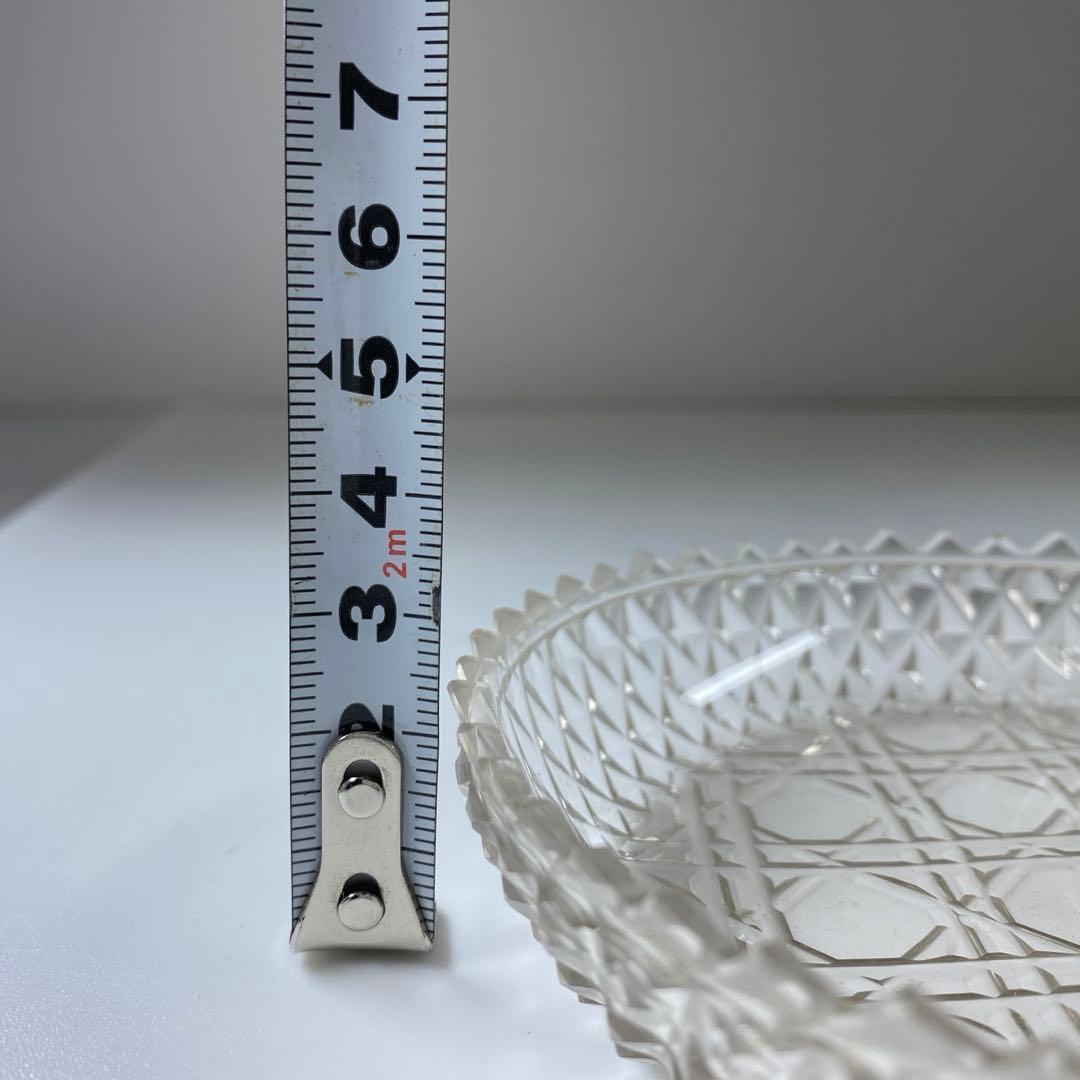 専用江戸後〜明治初期　ギヤマン手彫切子ハンドカット皿　10客　共箱直径11.8㎝