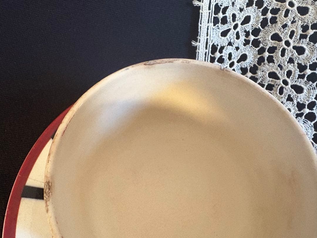 HBCM Béarn クレイユモントロー バスク柄 ショコラカップ&ソーサー