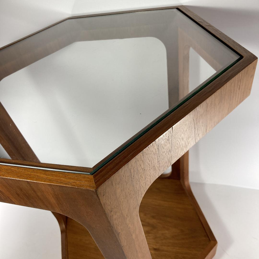 ヘキサゴン サイド テーブル　六角　レトロ アンティーク ビンテージ|3883|