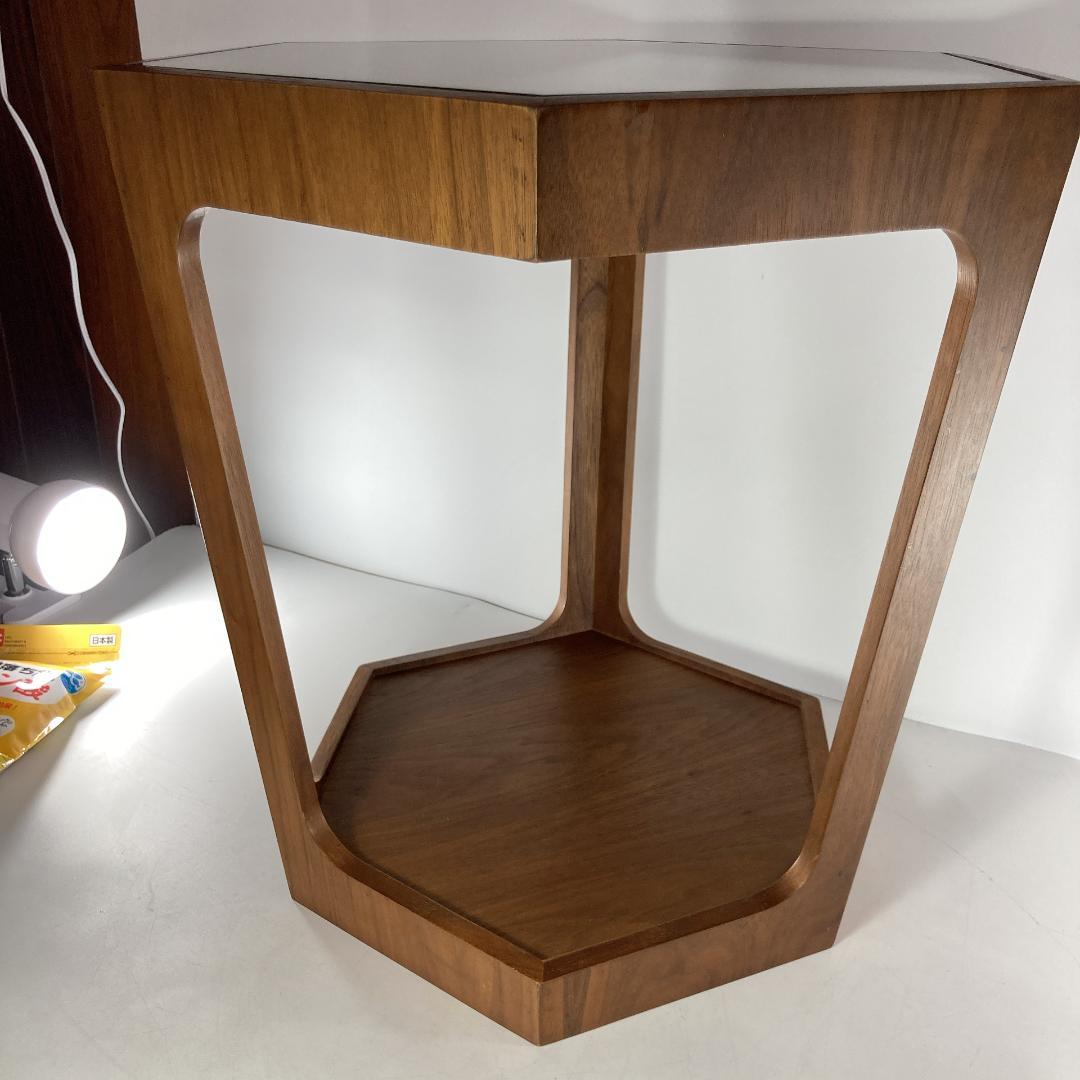 ヘキサゴン サイド テーブル　六角　レトロ アンティーク ビンテージ|3883|