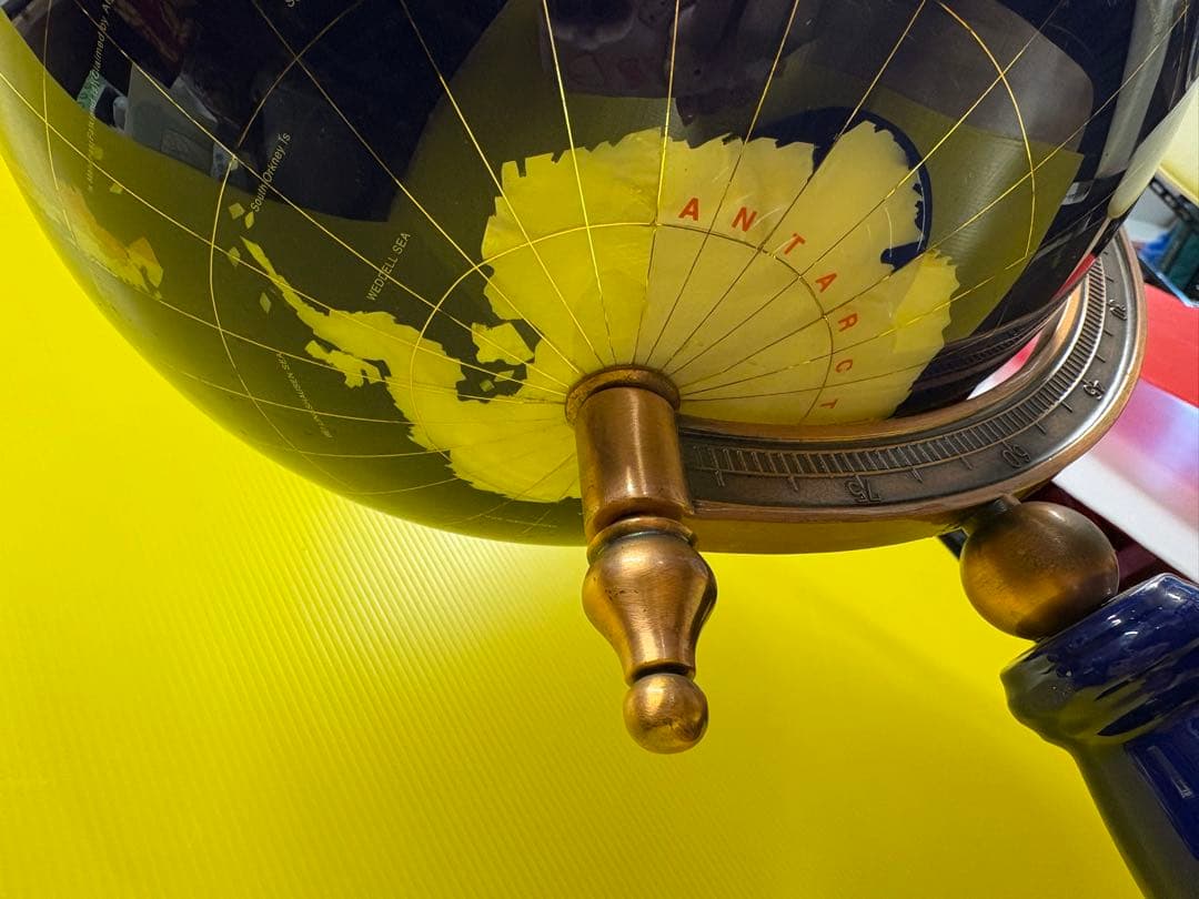 アンティーク ラピスラズリ天然石高級地球儀✨【ガハハ本舗新春お宝特価市】✨