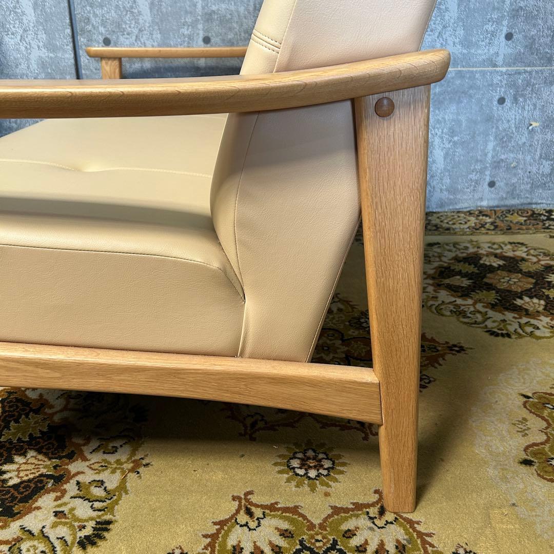 ꧁浜本工芸 HAMAMOTO꧂2人掛けアームソファ レザー 皮 肘置き 肘掛け