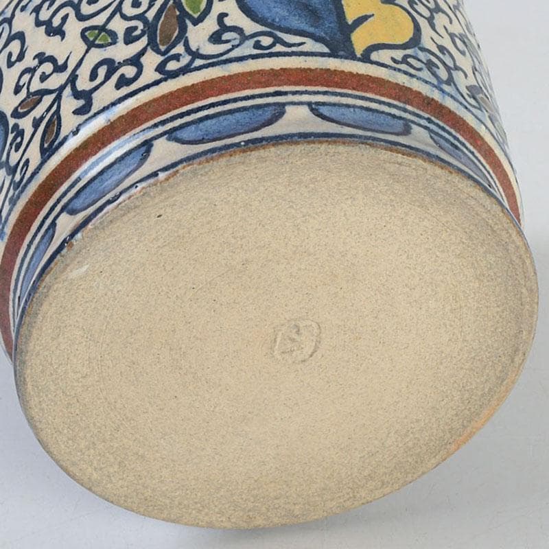 茶道具　膳所焼　陽炎園造　淡海ぜぜ　和蘭陀蔦文　火入　共箱　V　9416