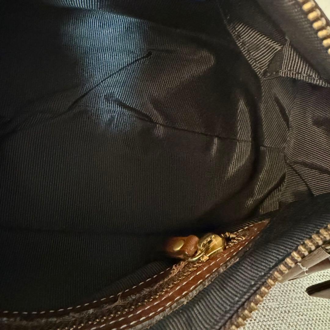 バーバリー ブルーレーベル ショルダーバッグ ウール　レザー ブラック