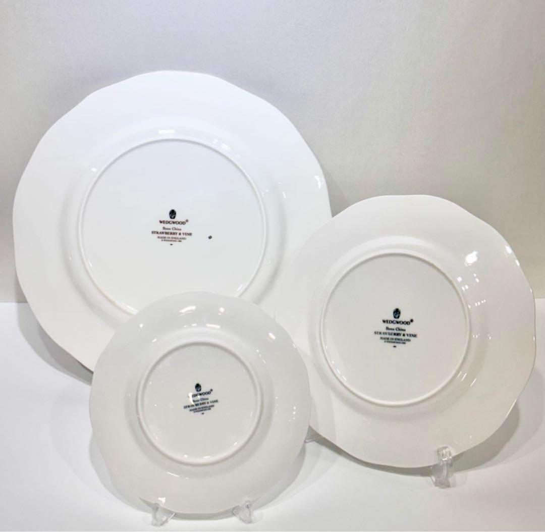 希少！新品・未使用・廃盤品！ウェッジウッド ストロベリーバイン 黒壺 10点