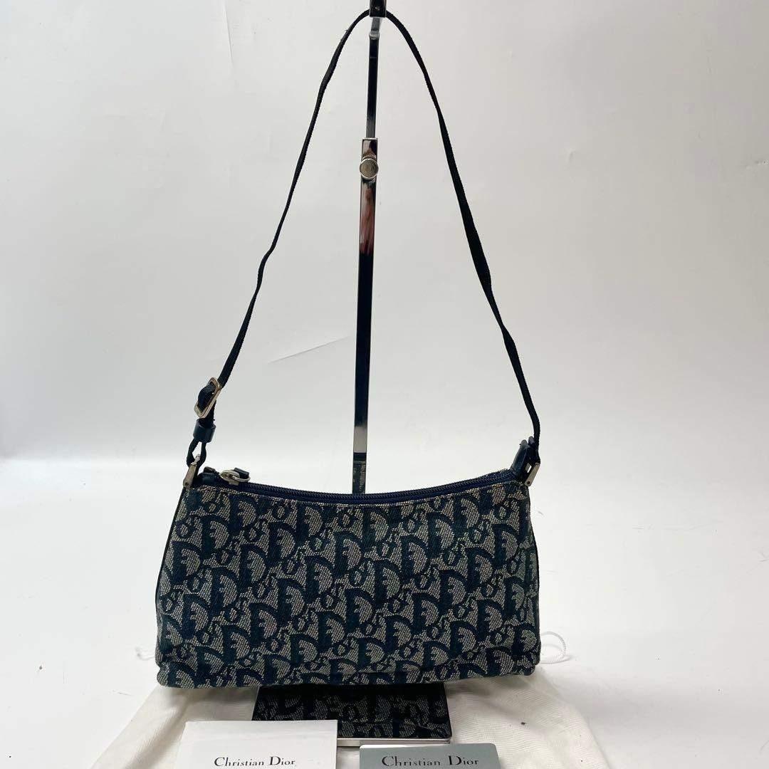 Dior トロッター　キャンバス　ワンショルダーバッグ　ネイビー