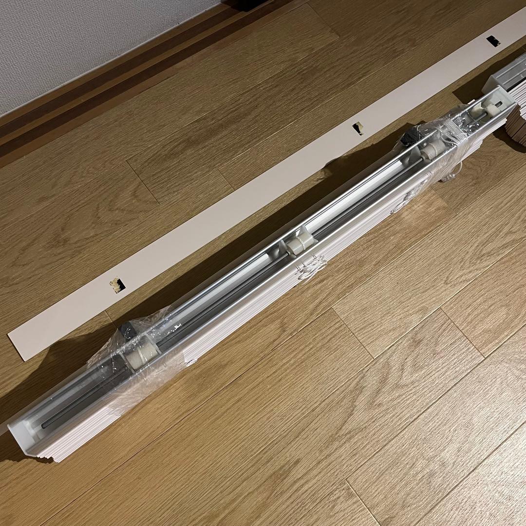 無印良品 木製ブラインド 2枚1組 幅166cm/丈116cm オフ白 TOSO