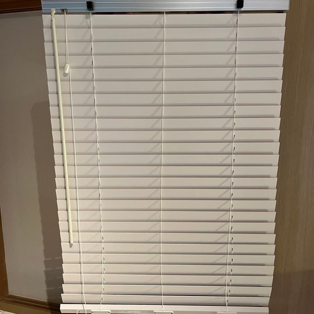 無印良品 木製ブラインド 2枚1組 幅166cm/丈116cm オフ白 TOSO