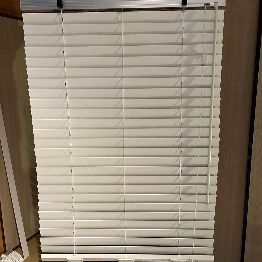 無印良品 木製ブラインド 2枚1組 幅166cm/丈116cm オフ白 TOSO