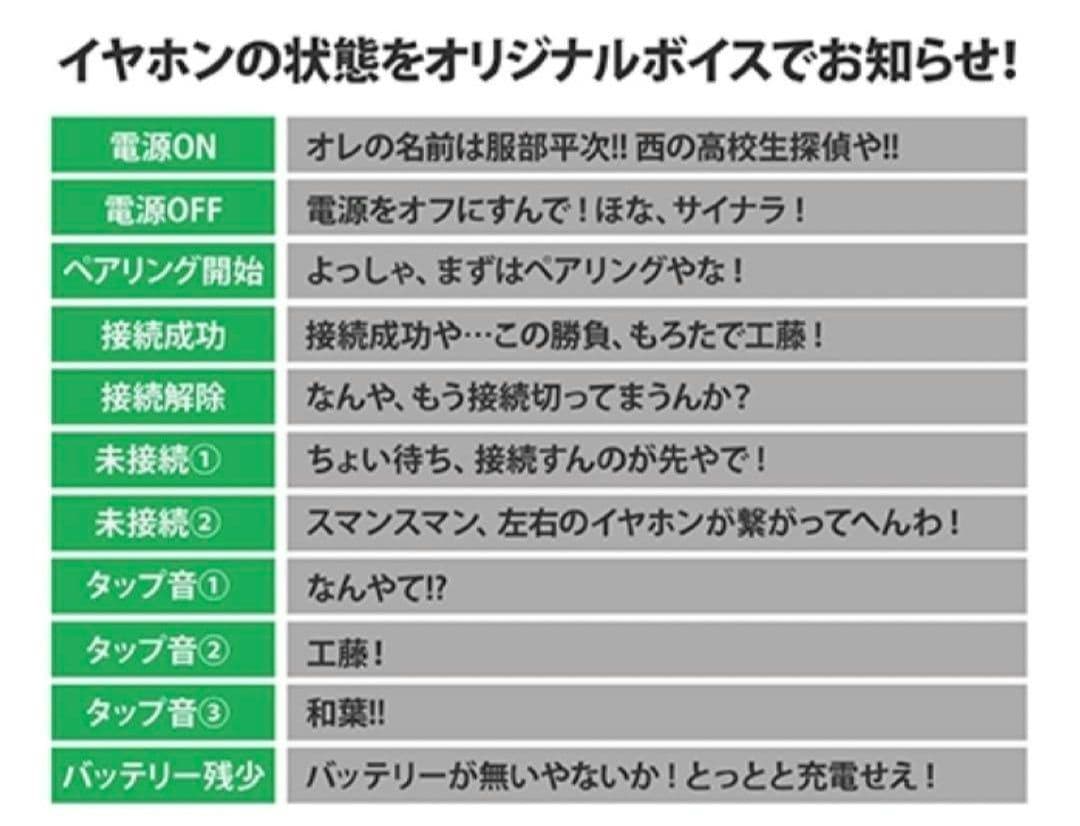 未使用 名探偵コナン 服部平次 ONKYO コラボ ワイヤレス イヤホン