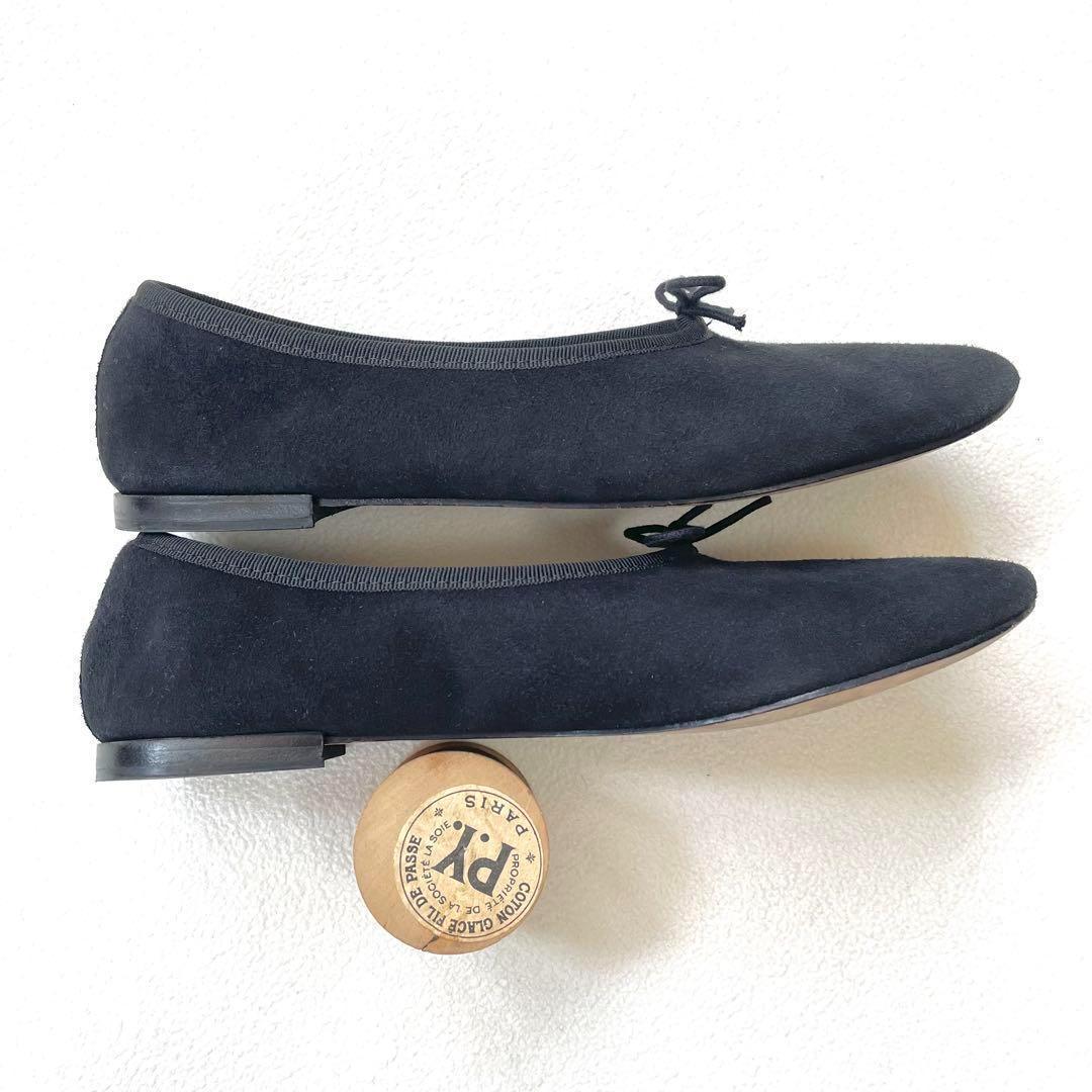 極美品✨レペット ユナイテッドアローズ フラット ベルベット ブラック リボン