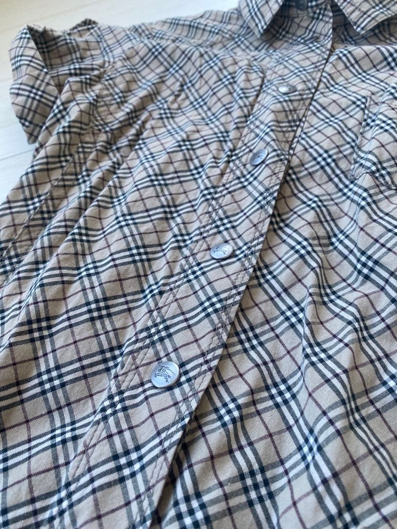 バーバリーブルーレーベル 正統ノバチェック半袖ワンピース 36