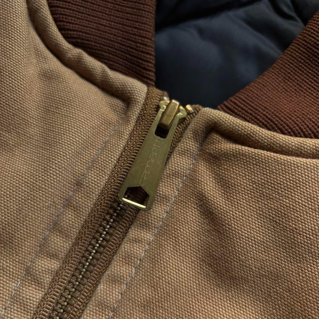 USA製　カーハート　ダックベスト　ブラウン　2XL　キルティングライナー　古着