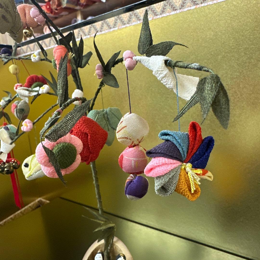 新品！正絹　雛飾り　さげ雛　ひな祭り　ひな　吊るし雛