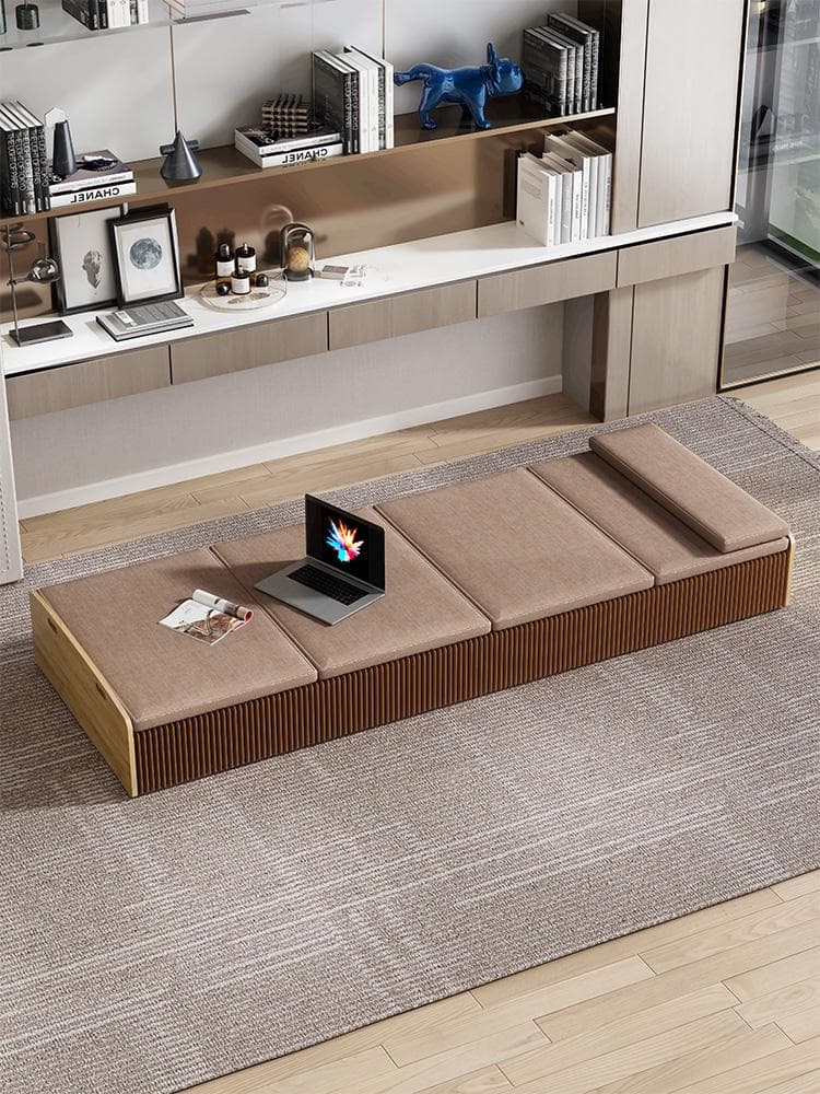 ペーパー折りたたみベッド幅80㎝高さ23㎝組立不要 マットレス付き 一人暮らし