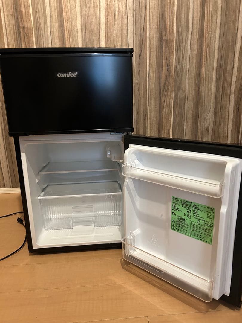 送料込み！2024年式　コンフィー　冷蔵庫 90L 2ドア ブラック