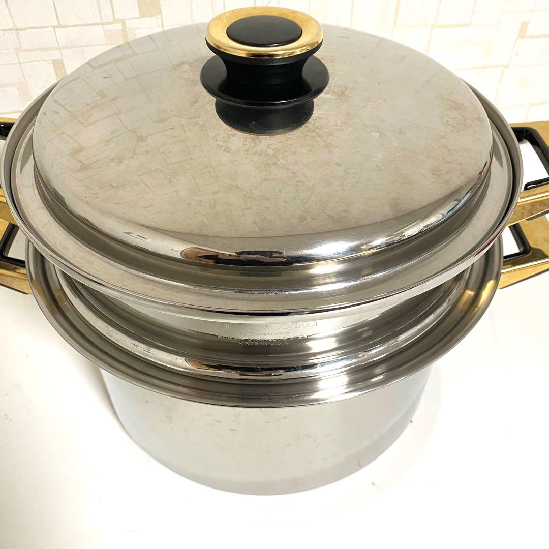 タッパーウェア レインボークッカー 26cm 両手鍋 スチーマー