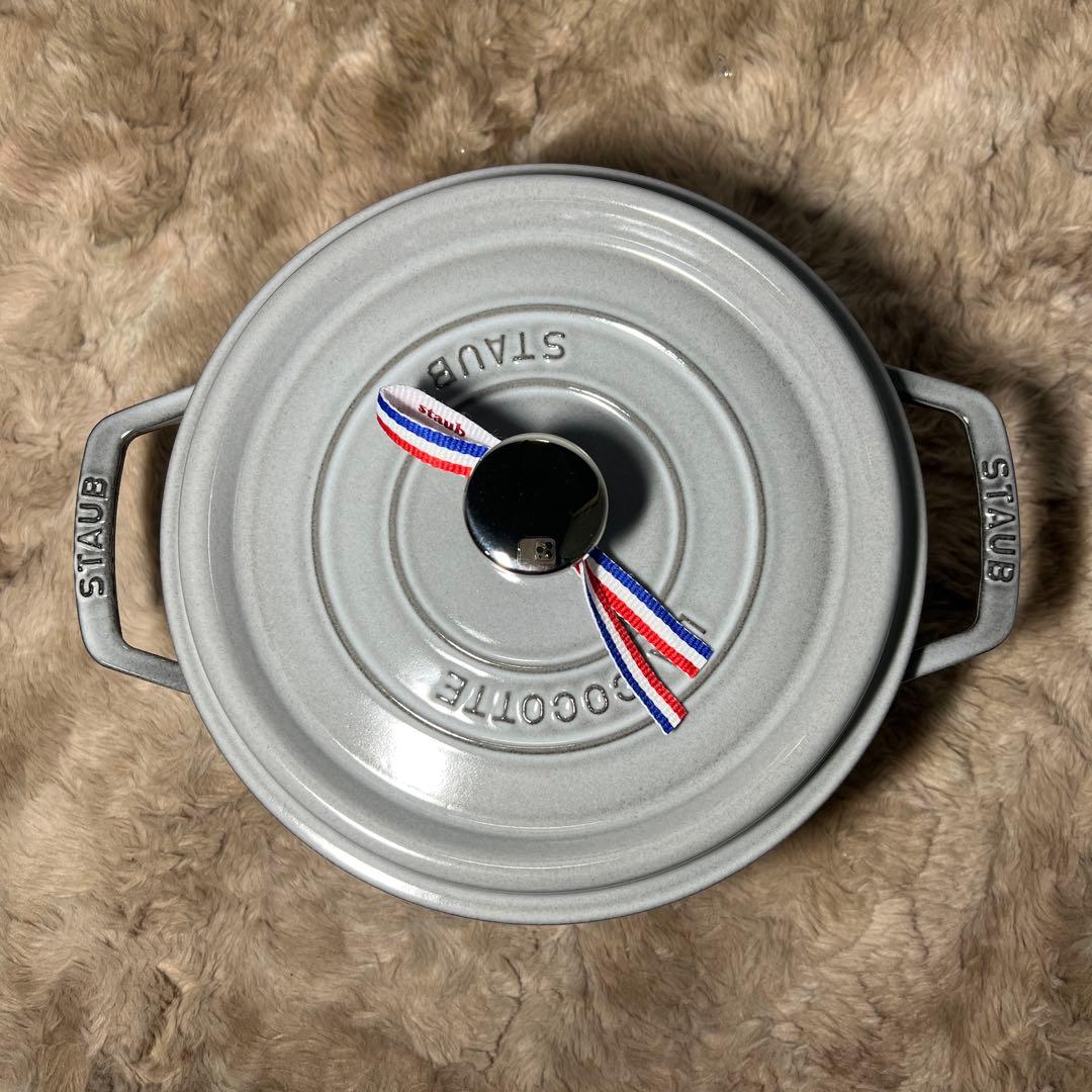 ストウブ　ピコ ココット ラウンド グレー 22cm IH対応