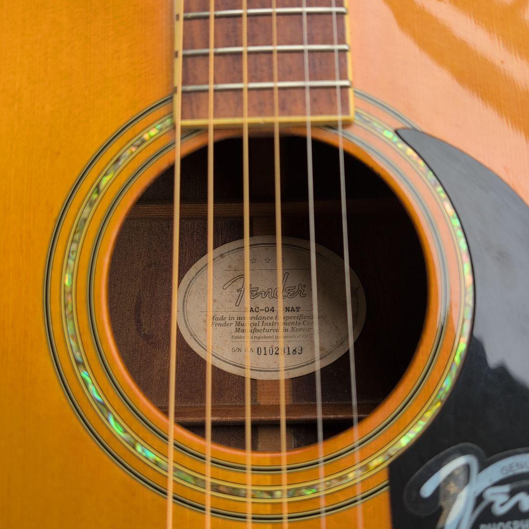 トップ/バック単板！フェンダー/Fender SAC-04 ドレッドノート！