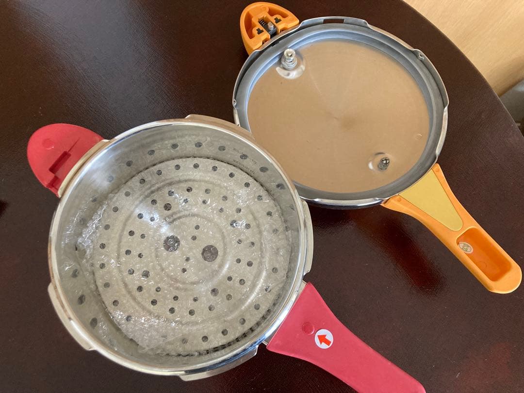 【未使用品】松居一代プロデュース 圧力鍋 3.0L タイマー・ヘラ付き