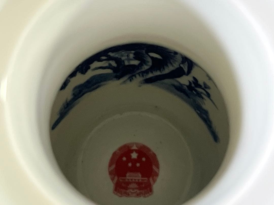 DT755 中国 色絵 内絵 瓶