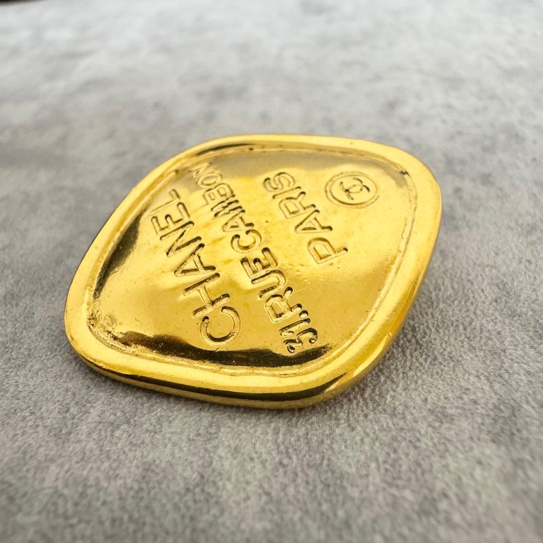 CHANEL シャネル ブローチ カンボン ゴールド ヴィンテージ レディース