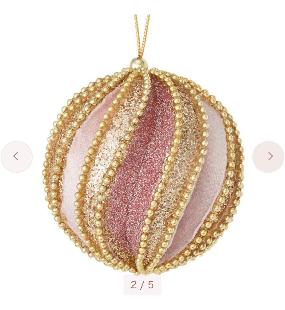 Francfrancファブリックオーナメント レース ピンク