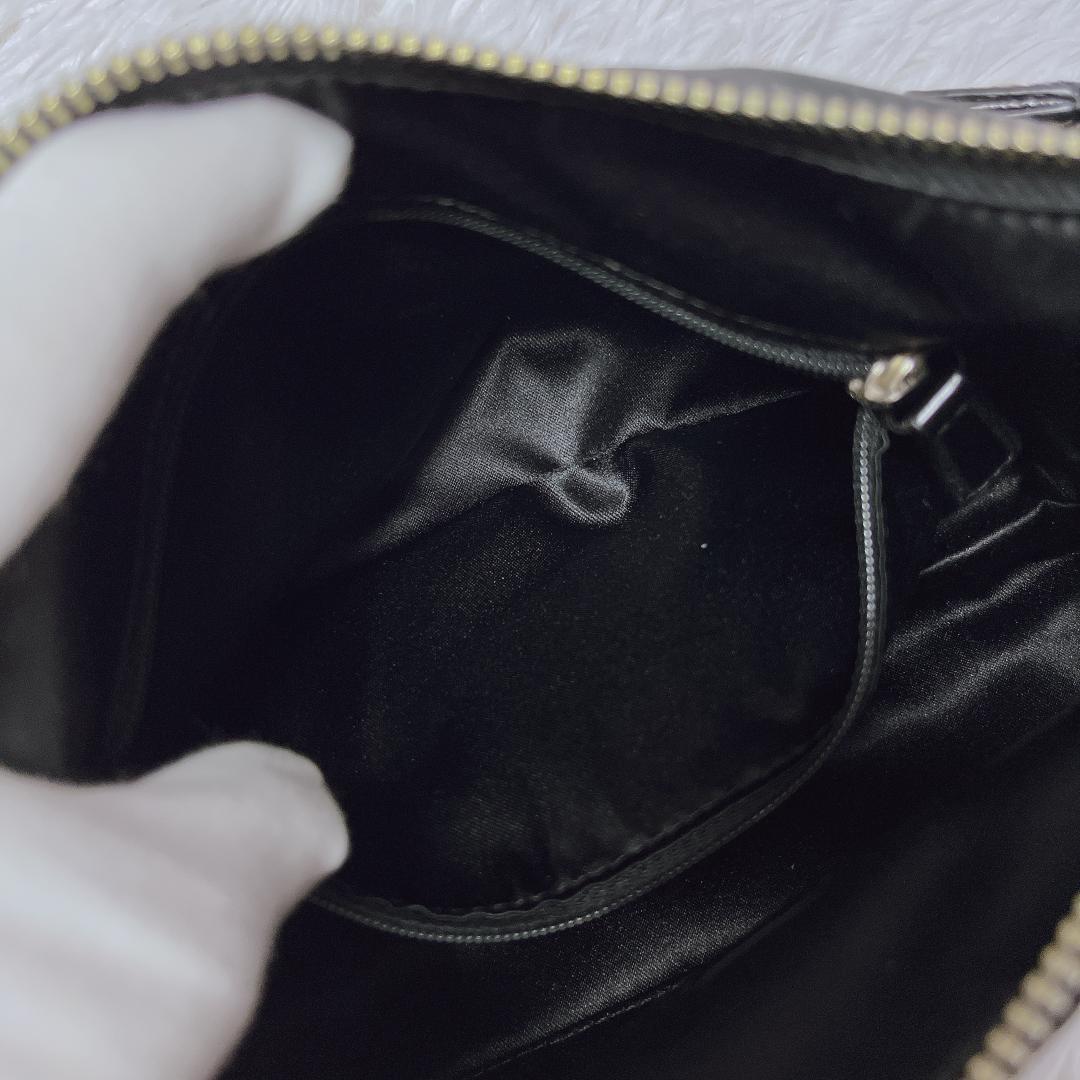 COACH ブラック ショルダーバッグ ポピーシグネチャー 2way チャーム