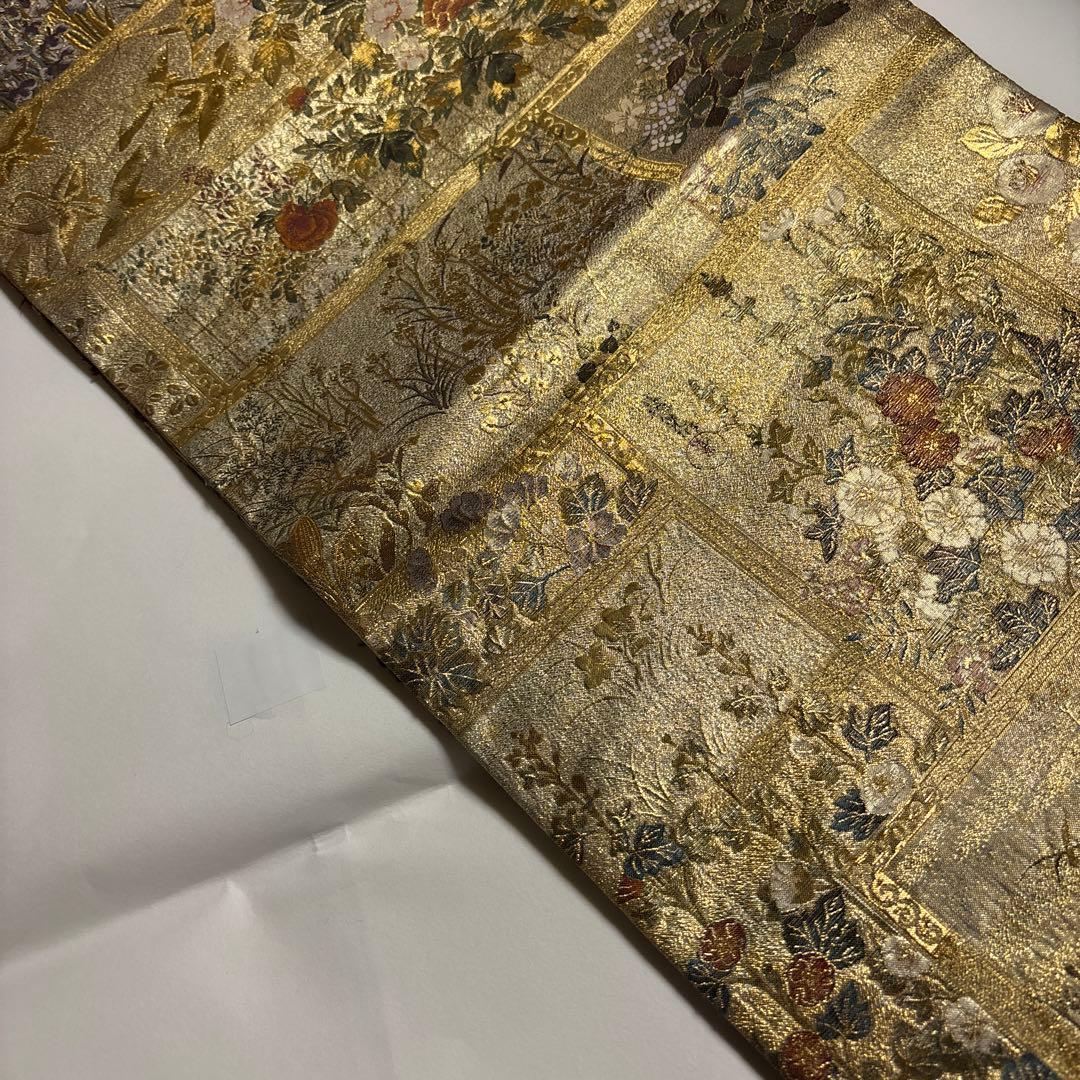 正絹全通袋帯　リバーシブル 重厚感　【琳派大全集】 特に留袖におすすめです。長尺