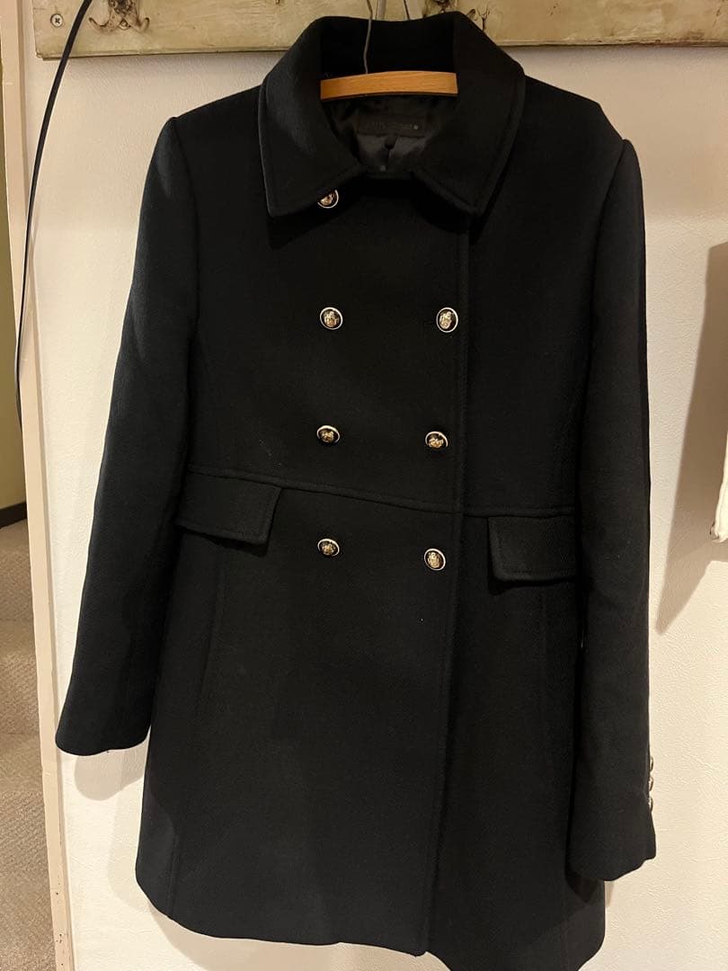 zara ザラ　ナポレオンコート　アウター　ブラック　XL