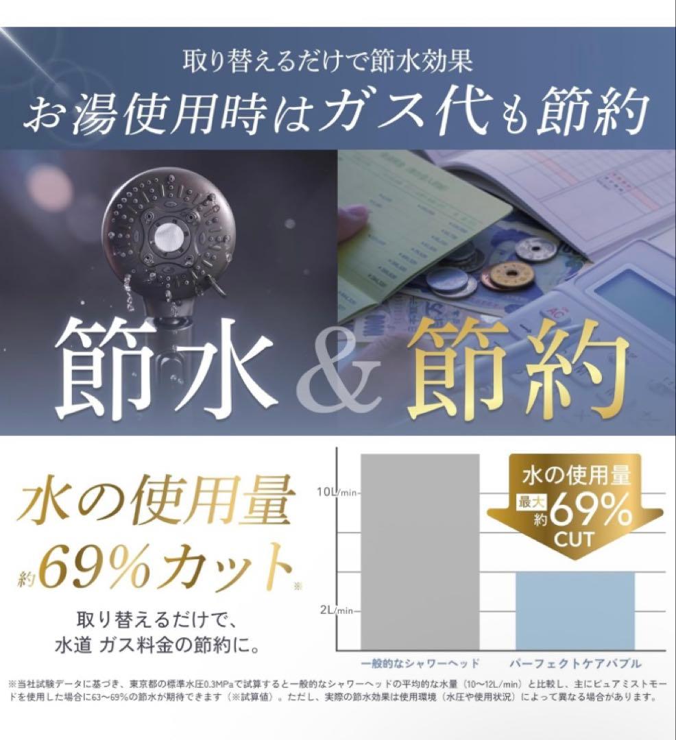 UR.SALON パーフェクトケアバブル シャワーヘッド ナノバブル 塩素除去