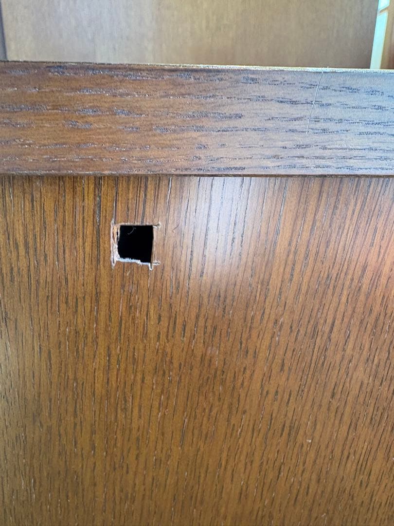 フランスベッド　ブラウン木製サイドテーブル 引き出し　アンティーク　モダン