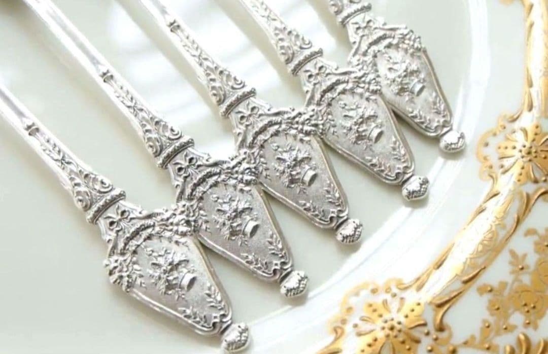 純銀 ② ソリッドシルバー アイスクリームスプーン スターリングシルバー