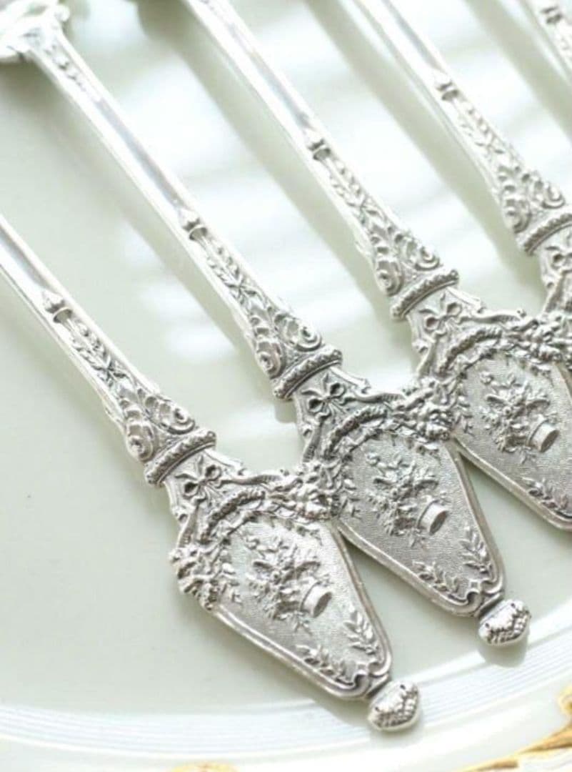 純銀 ② ソリッドシルバー アイスクリームスプーン スターリングシルバー