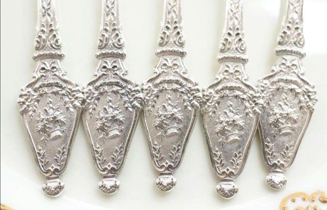 純銀 ② ソリッドシルバー アイスクリームスプーン スターリングシルバー