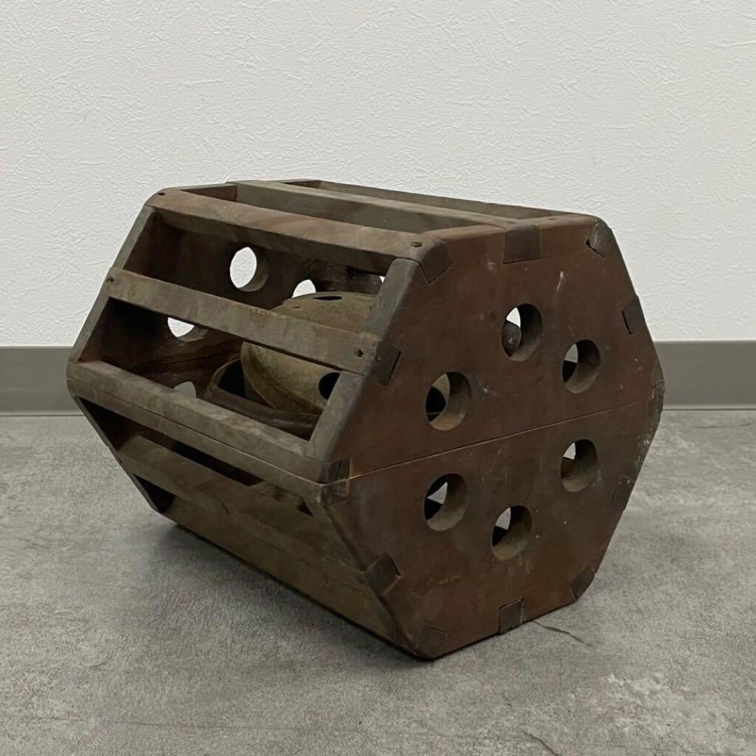 SNT372 回転式炬燵 やぐらこたつ アンティーク 昭和レトロ 木製 古民具