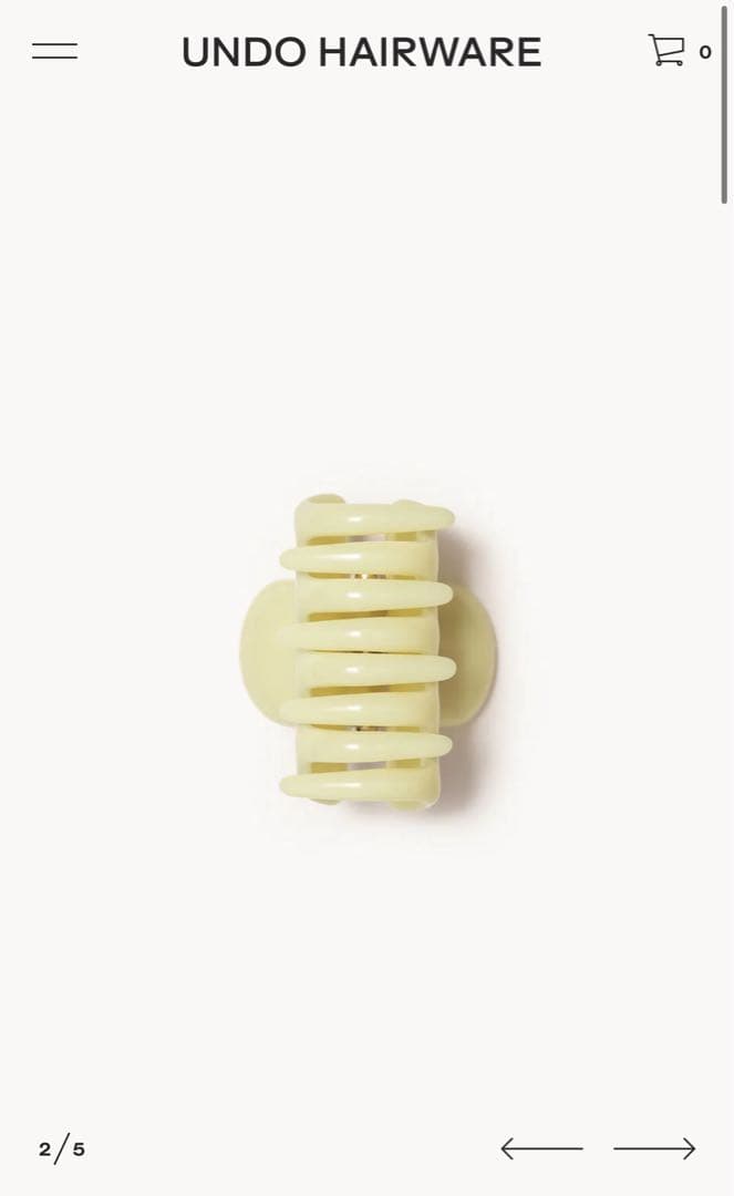 ヘアアクセサリー UNDO HAIRWARE No.2 Citron