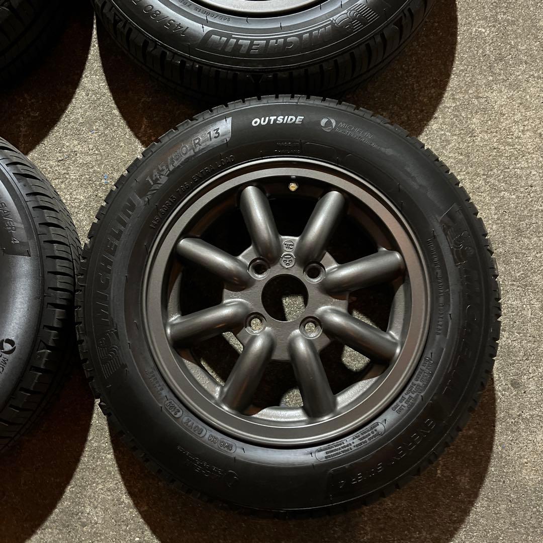 レーシングサービスワタナベホイール　13インチ145/80R13 ミシュラン新品