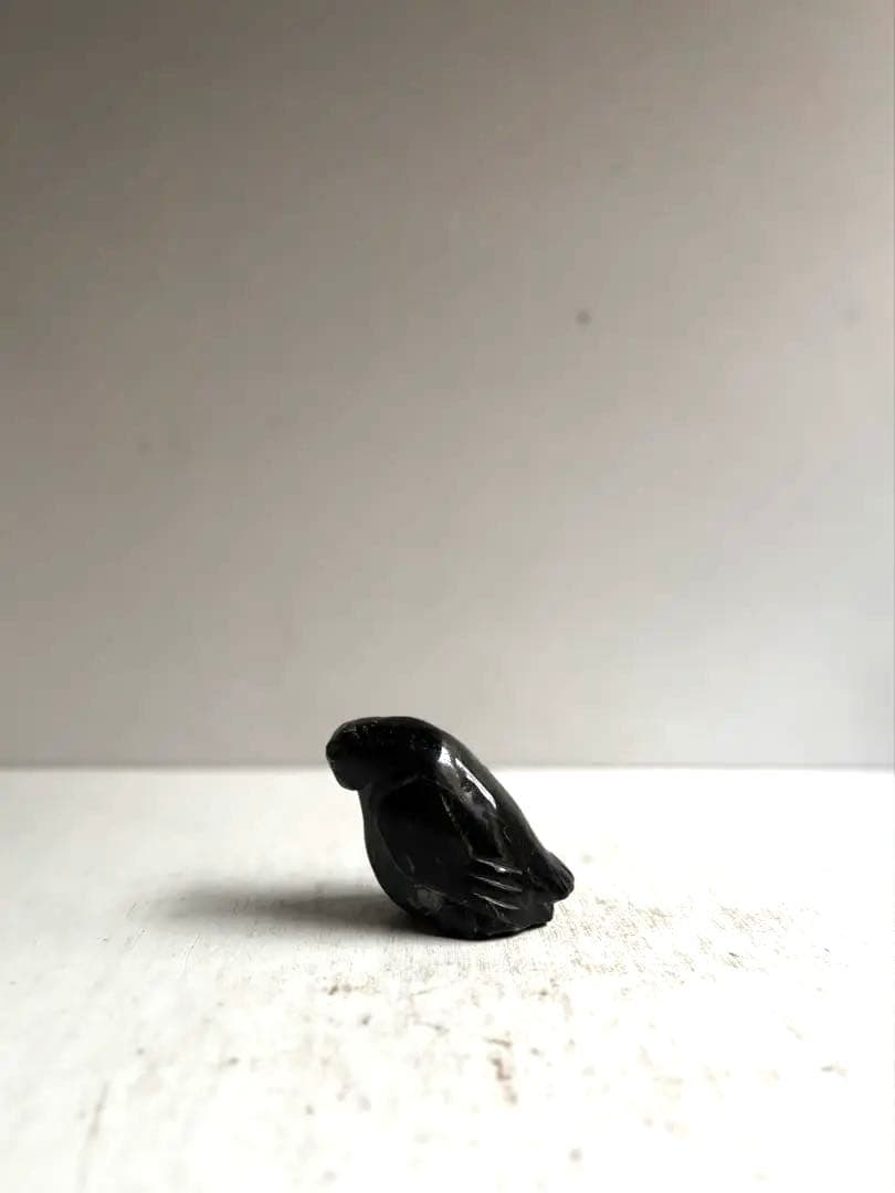 852 ヴィンテージ イヌイットアート 小鳥 ソープストーン カナダ政府公認