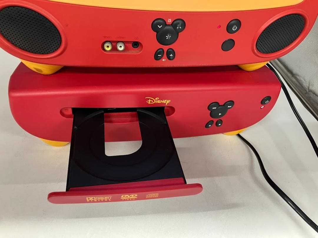 Disney ミッキーマウス　ブラウン管TV　DVD・CDプレーヤー