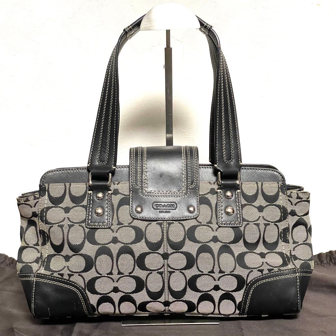 COACH コーチ ワンショルダーバッグ キャンバス F13975 ターンロック