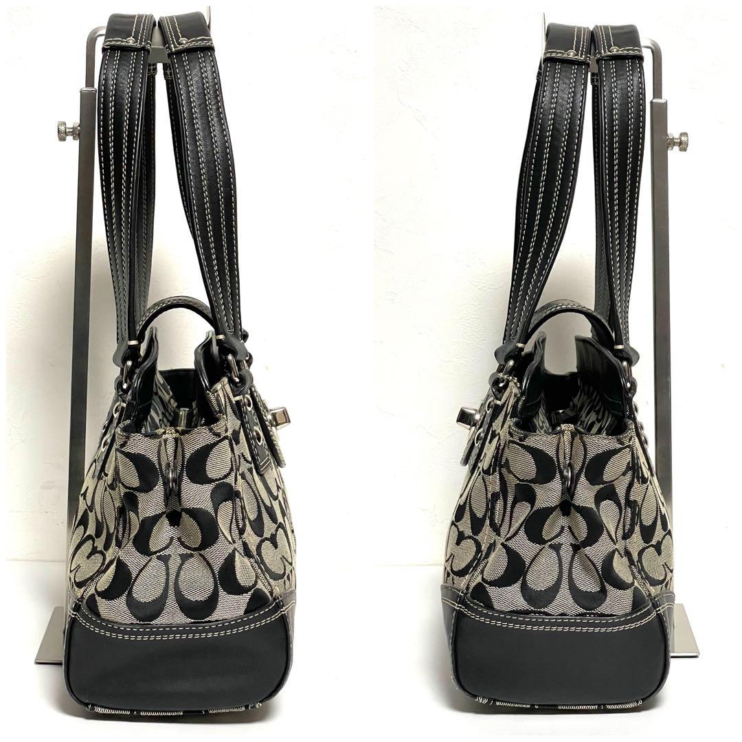 COACH コーチ ワンショルダーバッグ キャンバス F13975 ターンロック