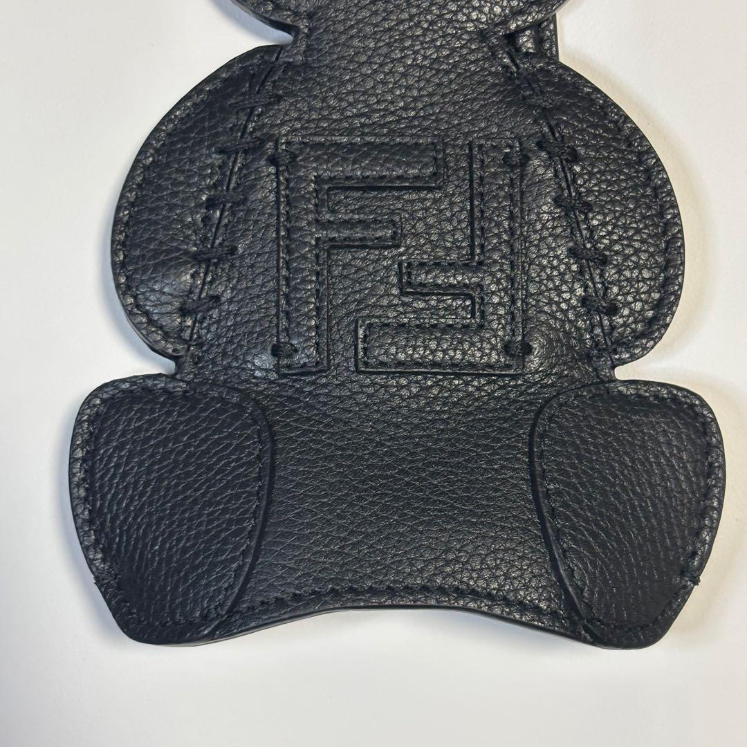 FENDI Roma レザー製 ベア型 チャーム キーホルダー