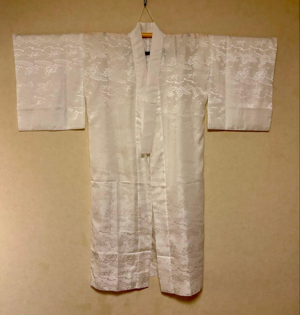 洗える着物L・半幅帯・和装クリップ・伊達締・草履LL・長襦袢Lの豪華6点セット