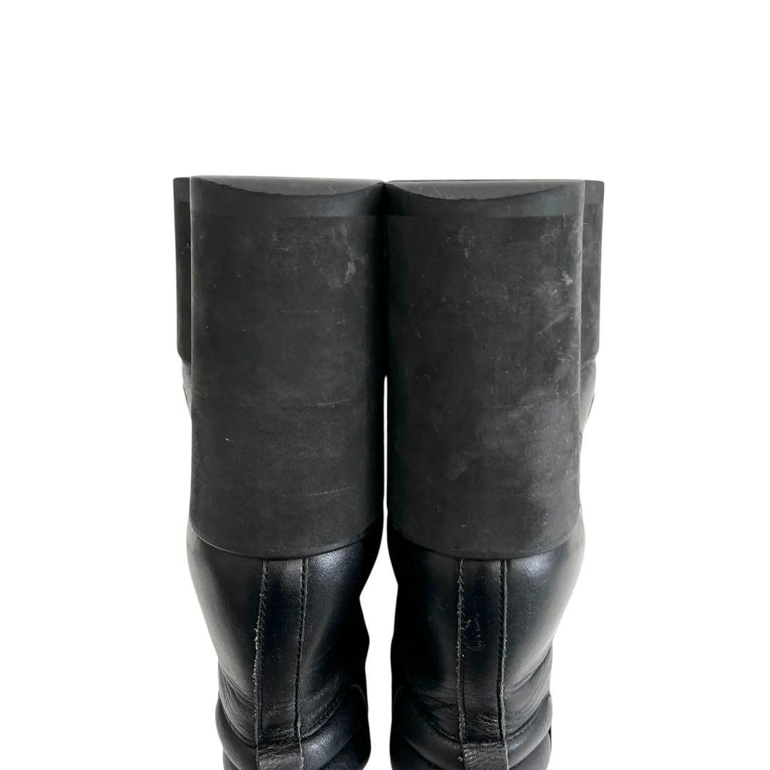 【美品】◾️ベリーボタン◾️アンクルブーツ◾️レースアップ◾️超厚底◾️本革◾️ブラック