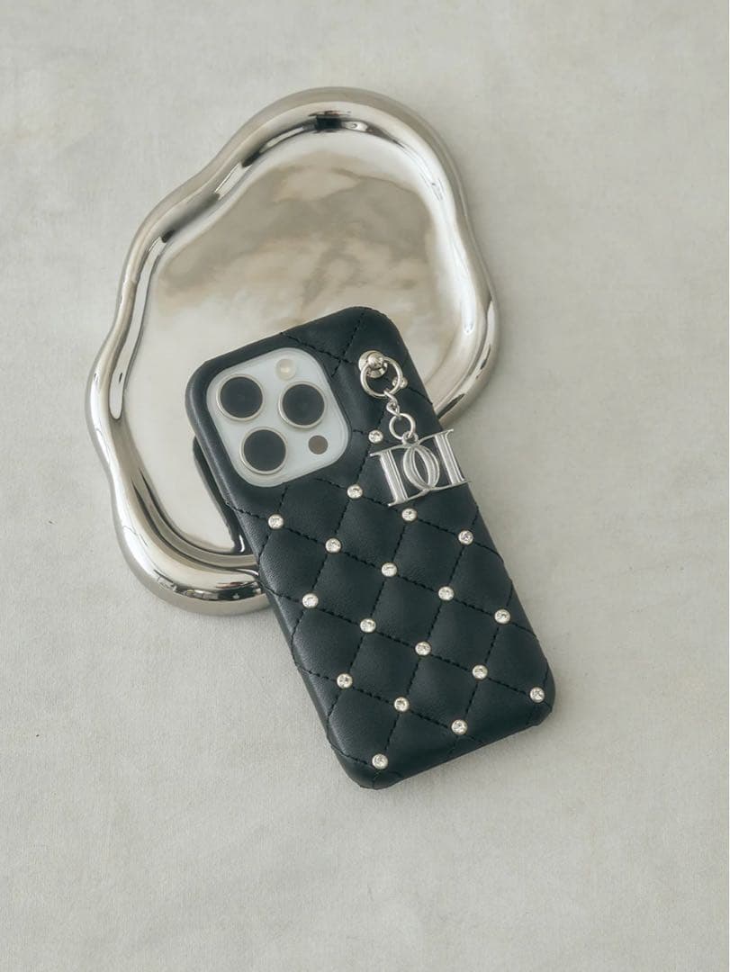 キルティングビジューDDチャームiPhoneケース Darich 16